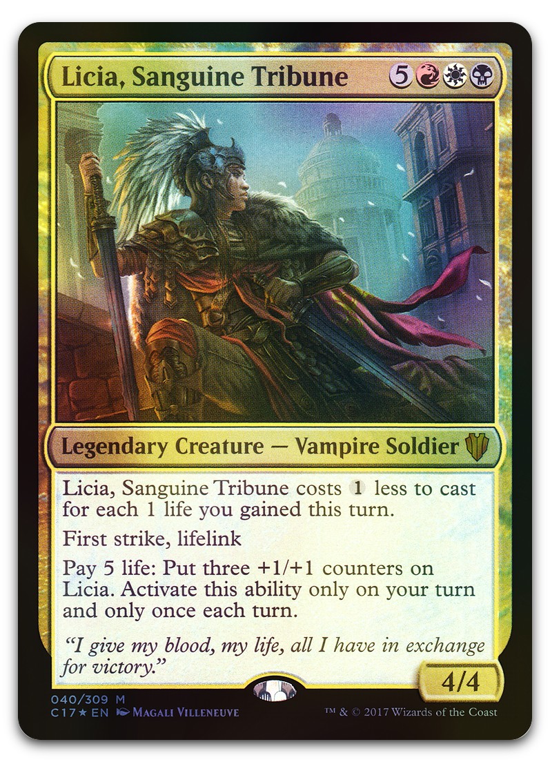 Licia, Sanguine Tribune #40 (Foil) (NM) Commander 2017 C17 Magic MTG - Picture 1 of 2