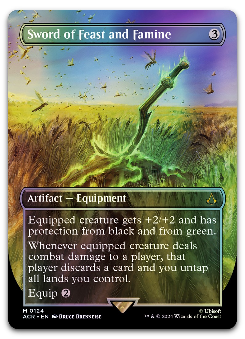 Sword of Feast and Famine (Borderless) #124 (Foil) NM Assassin's Creed Magic MTG - Picture 1 of 2