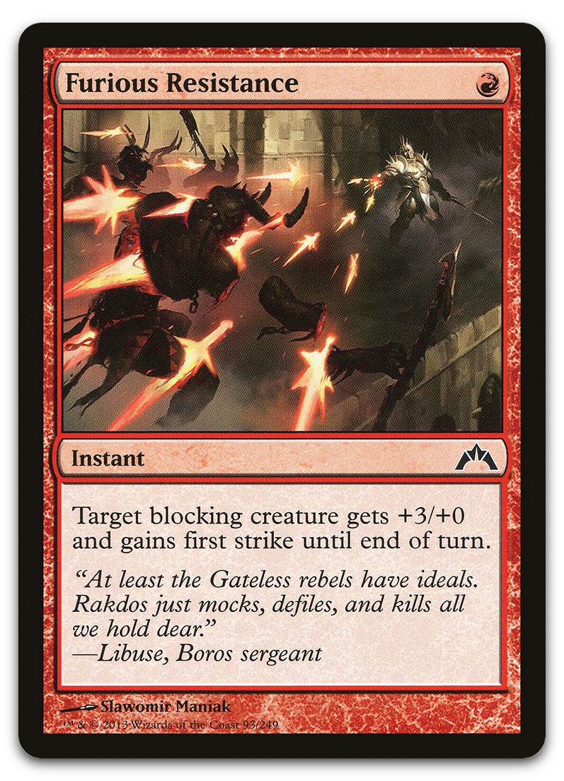 Furious Resistance #93 (LP) Gatecrash GTC Magic Magic The Gathering - Imagen 1 de 2