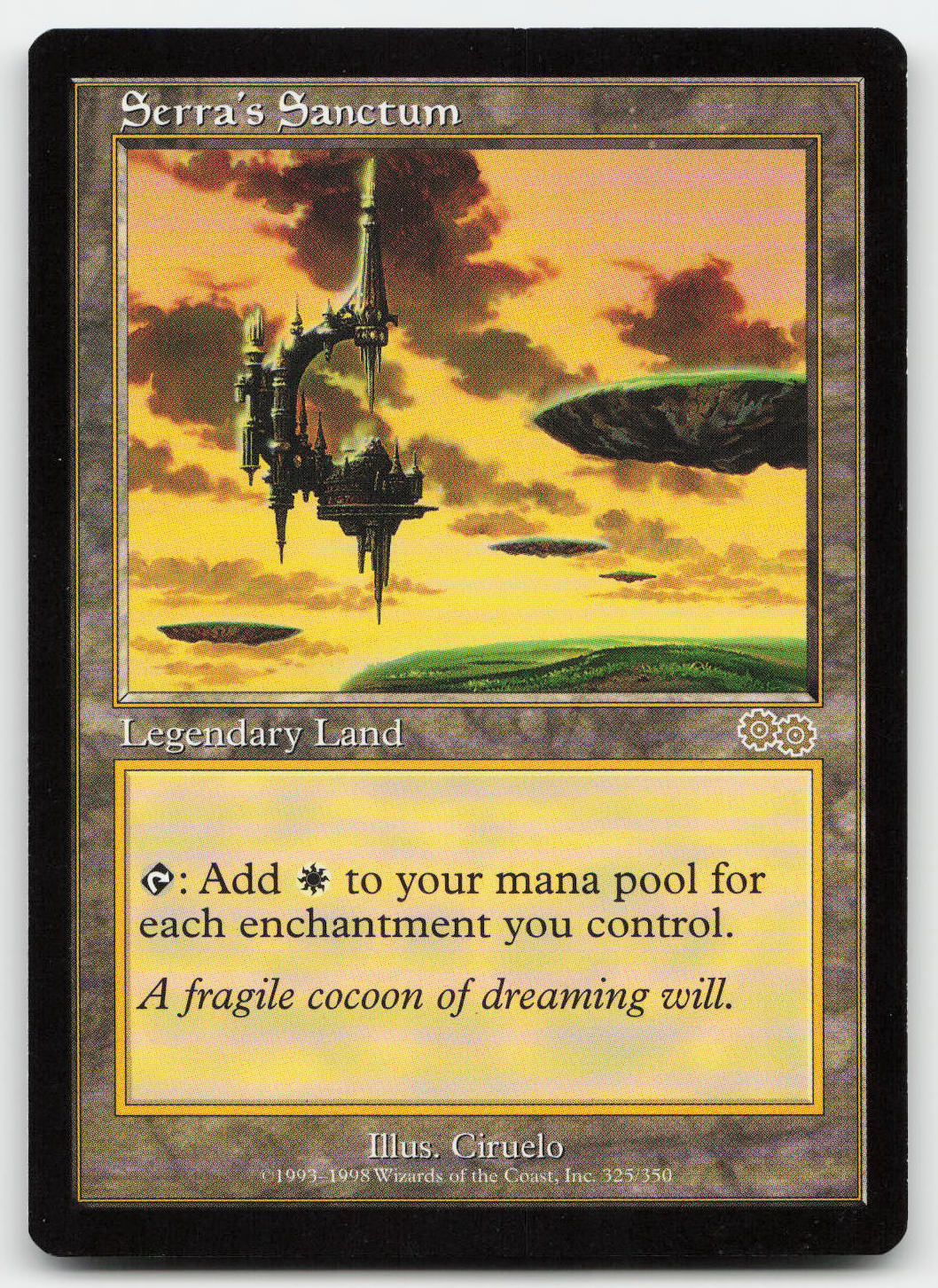 Serra's Sanctum #325 (LP) Urza's Saga USG Magic MTG